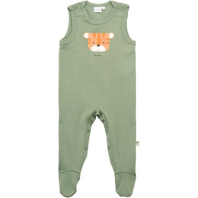 Bornino Strampler-Set 2-tlg. mit Body Ringel Tiger gruen natur 50/56 Bornino Strampler-Set 2-tlg. mit Body Ringel Tiger gruen natur 50/56