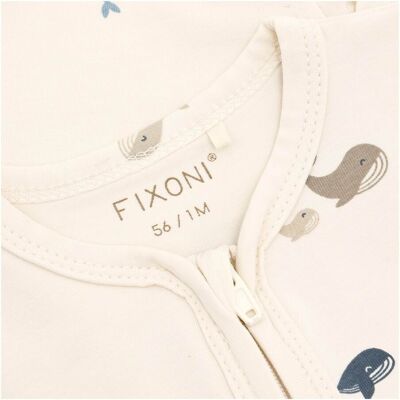 Fixoni Schlafoverall mit Fuß Wale natur mehrfarbig Fixoni Schlafoverall mit Fuß Wale natur mehrfarbig