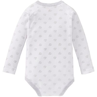 Bornino 3er-Pack Wickelbodys langarm grau 50/56 unisex Bornino 3er-Pack Wickelbodys langarm grau 50/56 unisex