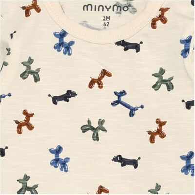 MINYMO Body langarm Luftballon-Hunde natur mehrfarbig MINYMO Body langarm Luftballon-Hunde natur mehrfarbig
