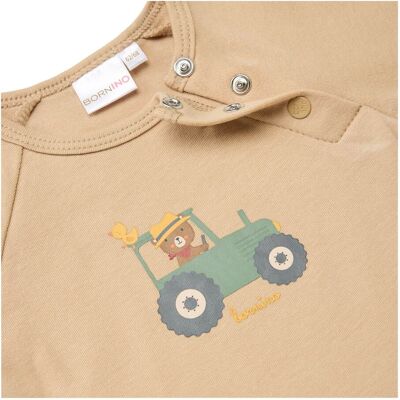Bornino Raglanshirt langarm Bär beige 74/80 Bornino Raglanshirt langarm Bär beige 74/80