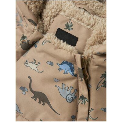 name it Winterjacke mit Kapuze Plüschfutter Dinos beige mehrfarbig name it Winterjacke mit Kapuze Plüschfutter Dinos beige mehrfarbig