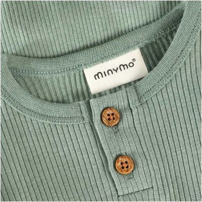 MINYMO Henley-Body langarm Rippqualität gruen unisex MINYMO Henley-Body langarm Rippqualität gruen unisex