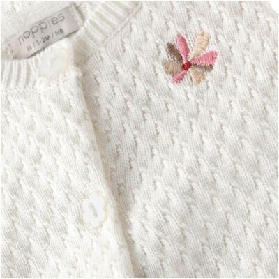 Noppies Ajour-Strickjacke Blume natur Noppies Ajour-Strickjacke Blume natur