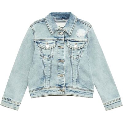 s.Oliver Jeansjacke Tüll-Blume denim s.Oliver Jeansjacke Tüll-Blume denim