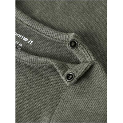 name it Body langarm Rippqualität oliv unisex name it Body langarm Rippqualität oliv unisex