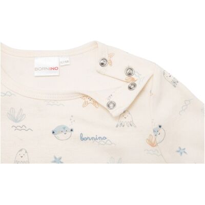 Bornino Shirt langarm Aqua Friends natur 86/92 unisex Bornino Shirt langarm Aqua Friends natur 86/92 unisex