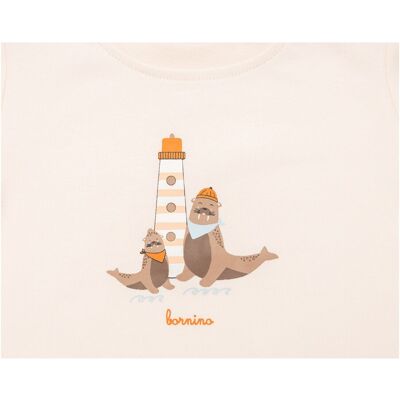 Bornino T-Shirt Walross natur 62/68 unisex Bornino T-Shirt Walross natur 62/68 unisex