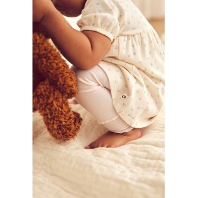 Müsli Leggings Mitwachsbündchen Rippqualität rosa Müsli Leggings Mitwachsbündchen Rippqualität rosa