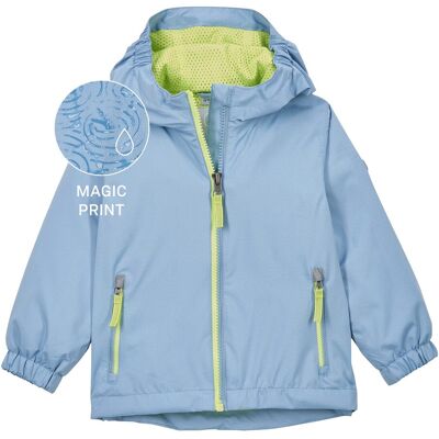 Killtec Regenjacke mit Kapuze und Mitwachsfunktion Magic Print hellblau 86/92 Killtec Regenjacke mit Kapuze und Mitwachsfunktion Magic Print hellblau 86/92