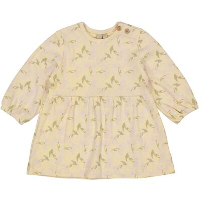 Levv Kleid langarm Blumen Rippqualität gelb mehrfarbig Levv Kleid langarm Blumen Rippqualität gelb mehrfarbig