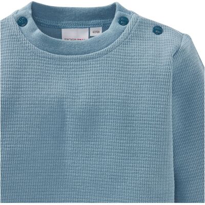 Bornino Sweatshirt Waffelpiqué blau 86/92 Bornino Sweatshirt Waffelpiqué blau 86/92
