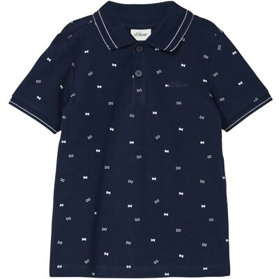 s.Oliver Polo-T-Shirt Fliegen Piqué blau weiss 104/110 s.Oliver Polo-T-Shirt Fliegen Piqué blau weiss 104/110
