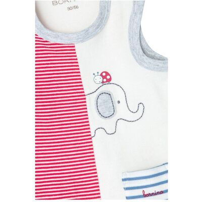 Bornino Strampler Elefant und Marienkäfer Ringel mehrfarbig 50/56 unisex Bornino Strampler Elefant und Marienkäfer Ringel mehrfarbig 50/56 unisex