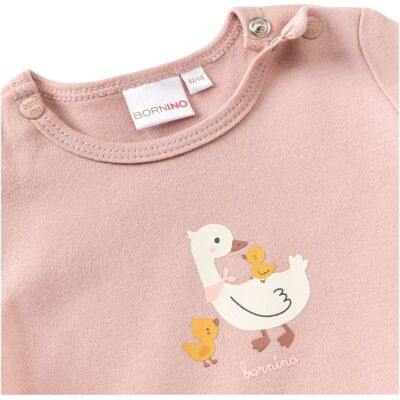 Bornino Shirt langarm Ente rosa 50/56 Bornino Shirt langarm Ente rosa 50/56