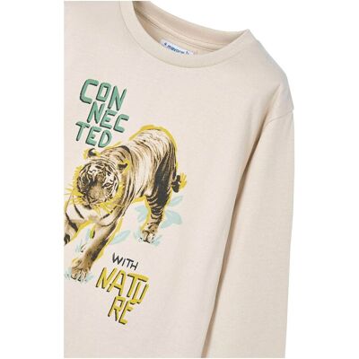 Mayoral Shirt langarm Tiger beige Mayoral Shirt langarm Tiger beige