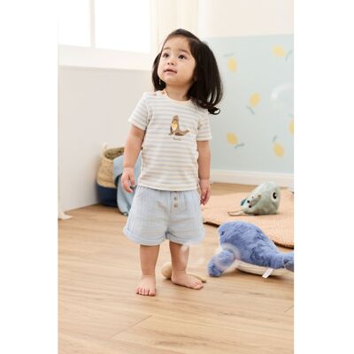 Bornino Musselin-Shorts hellblau 86/92 unisex Bornino Musselin-Shorts hellblau 86/92 unisex