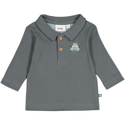 Feetje Poloshirt langarm Bär Auto Rippqualität gruen Feetje Poloshirt langarm Bär Auto Rippqualität gruen
