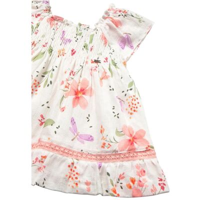 Mayoral Kleid Flügelarm Blumen Libellen natur mehrfarbig Mayoral Kleid Flügelarm Blumen Libellen natur mehrfarbig