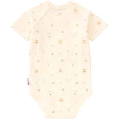Bornino 5er-Pack Wickelbodys kurzarm Ringel Bär beige 62/68 unisex Bornino 5er-Pack Wickelbodys kurzarm Ringel Bär beige 62/68 unisex