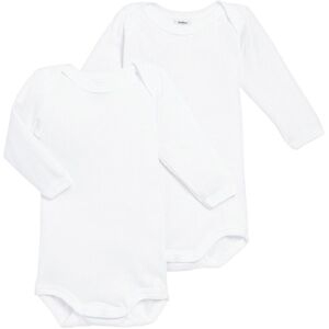 Petit Bateau 2er-Pack Bodys langarm Uni weiss unisex