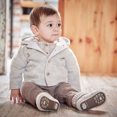 Maximo Woll-Krabbel- und Hausschuhe beige 27/28 unisex Maximo Woll-Krabbel- und Hausschuhe beige 27/28 unisex