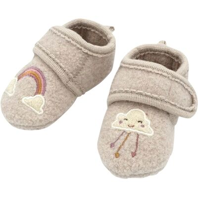 Maximo Krabbel-und Hausschuhe Regenbogen beige natur 23/24 Maximo Krabbel-und Hausschuhe Regenbogen beige natur 23/24