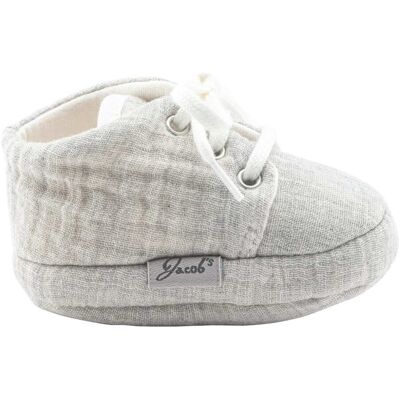 Jacob`s Baby-Schnürschuhe Musselin grau unisex Jacob`s Baby-Schnürschuhe Musselin grau unisex