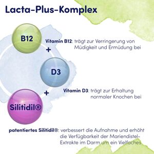 Humana Piulatte, Nahrungsergänzungsmittel für stillende Frauen, mit Vitamin B12, Vitamin D3 und Mariendistel-Extrakt, Nahrungsergänzung für die Stillzeit 70g weiss unisex