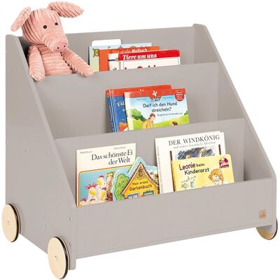 Pinolino Bücherregal Lasse mit Rollen grau unisex Pinolino Bücherregal Lasse mit Rollen grau unisex
