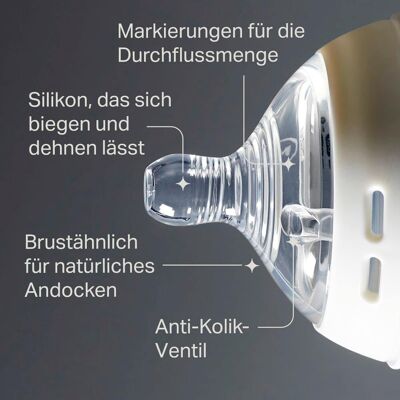 Tommee Tippee 2er-Pack Trinksauger, extra langsam 0M transparent unisex Tommee Tippee 2er-Pack Trinksauger, extra langsam 0M transparent unisex