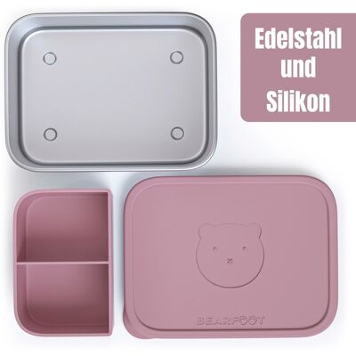 Bearfoot Brotdose aus Edelstahl rosa unisex Bearfoot Brotdose aus Edelstahl rosa unisex