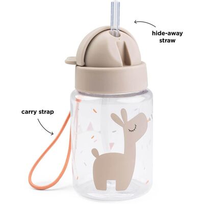 Done by Deer Trinkflasche mit Strohhalm Tiny Farm 280 ml beige unisex Done by Deer Trinkflasche mit Strohhalm Tiny Farm 280 ml beige unisex