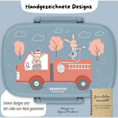 Bearfoot Set - Brotdose mit Gabel und Löffel blau unisex Bearfoot Set - Brotdose mit Gabel und Löffel blau unisex