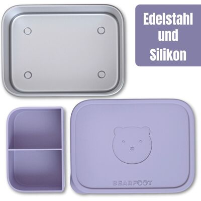 Bearfoot Brotdose aus Edelstahl lila unisex Bearfoot Brotdose aus Edelstahl lila unisex