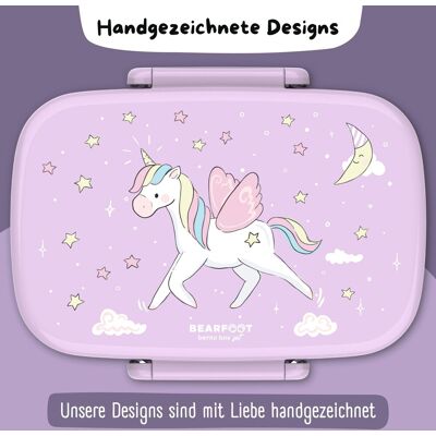 Bearfoot Set - Brotdose mit Gabel und Löffel rosa unisex Bearfoot Set - Brotdose mit Gabel und Löffel rosa unisex