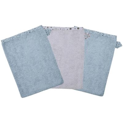Wörner 3er-Pack Waschlappen 15x21 cm blau Wörner 3er-Pack Waschlappen 15x21 cm blau