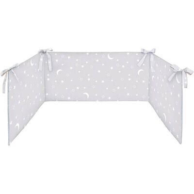 BORNINO HOME Nestchen Mond und Sterne 34x180 cm grau weiss unisex BORNINO HOME Nestchen Mond und Sterne 34x180 cm grau weiss unisex