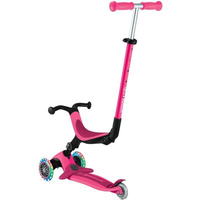 Globber Scooter 3in1 Go-Up active mit Leuchtrollen pink unisex Globber Scooter 3in1 Go-Up active mit Leuchtrollen pink unisex