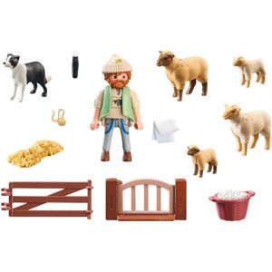 PLAYMOBIL 71444 Junger Schäfer mit Schafen mehrfarbig unisex