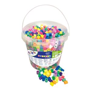 Playbox XL Bügelperlen-Set im Eimer 1400 Stück neon & pastell mehrfarbig unisex