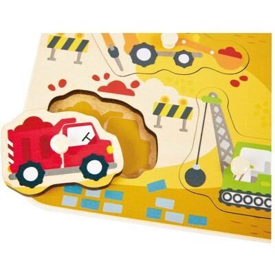 Hape Steckpuzzle Bau mehrfarbig unisex Hape Steckpuzzle Bau mehrfarbig unisex