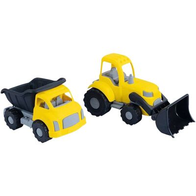 Dolu Jumbo Doppel-Baumaschinen-Set - Baufahrzeug-Set Dolu Jumbo Doppel-Baumaschinen-Set - Baufahrzeug-Set