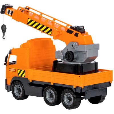 Wader PowerTruck mit Kran auf Wendeplattform orange unisex Wader PowerTruck mit Kran auf Wendeplattform orange unisex