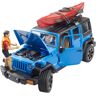 Bruder Jeep Wrangler Rubicon mit Kajak und Figur blau unisex