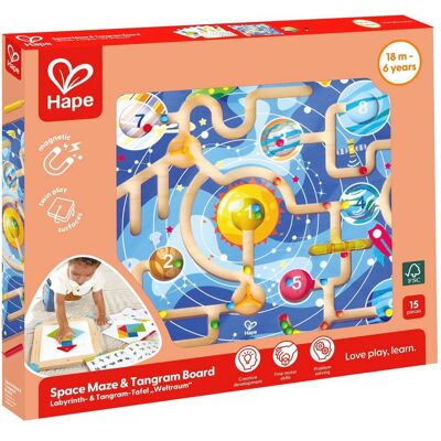 Hape Labyrinth- & Tangram-Tafel Weltraum mehrfarbig unisex Hape Labyrinth- & Tangram-Tafel Weltraum mehrfarbig unisex