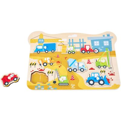 Hape Steckpuzzle Bau mehrfarbig unisex Hape Steckpuzzle Bau mehrfarbig unisex
