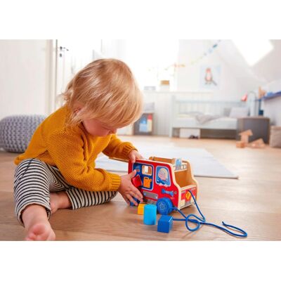 HABA Nachziehspielzeug Feuerwehrauto mehrfarbig unisex HABA Nachziehspielzeug Feuerwehrauto mehrfarbig unisex