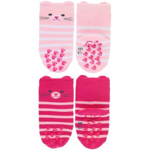 Sterntaler 2er-Pack ABS-Krabbelsocken Katze rosa 21/22