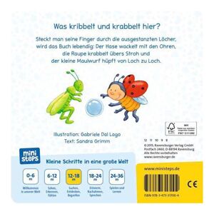 Ravensburger Pappbilderbuch Lustige Kribbel-Krabbel Tiere mehrfarbig unisex